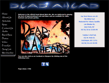 Tablet Screenshot of deadaheadband.com